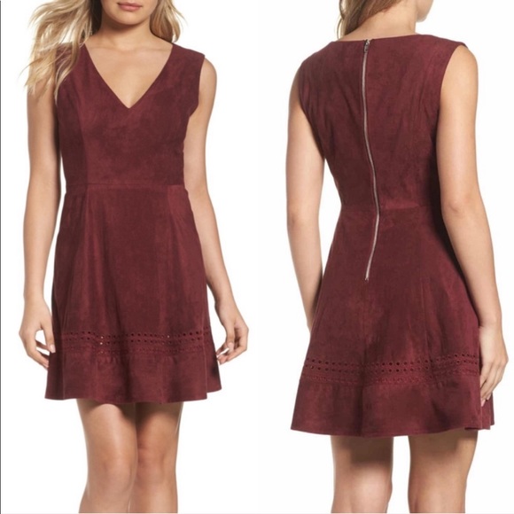 BB Dakota Dresses & Skirts - NEW BB Dakota Faux Suede Lynne Skater Dress